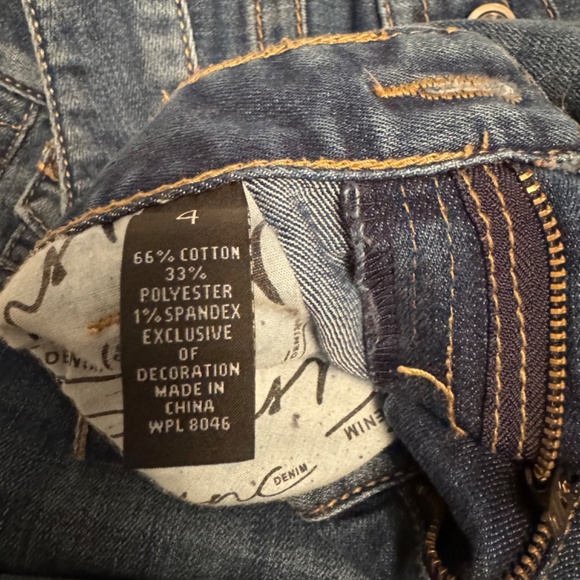 INC International Concepts Curvy Fit Bootleg Rhinestone Bling Jeans Size 4 GUC - Picture 6 of 13